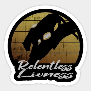 Relentless Lioness Strong Minded Women Sticker